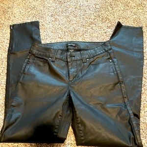 WHBM coated dressy jeans in black